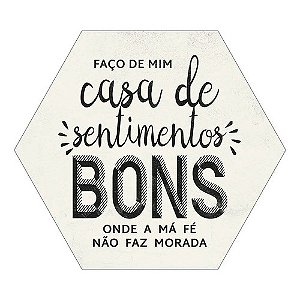 Placa Decorativa Bons Sentimentos (25x22cm)