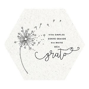 Placa Decorativa Signos: Viva Simples (22x25cm)