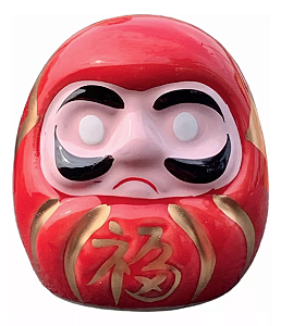 Boneco Daruma em Cerâmica Amuleto da Sorte (5cm)