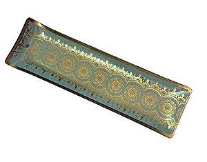 Incensário Régua Mandalas em Vidro (22cm)