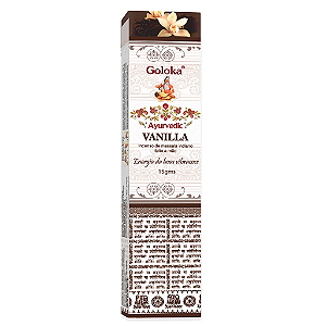 Incenso Goloka Massala Ayurvedic Vanilla (Energia das Boas Vibrações)