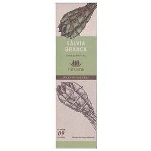 Incenso Natural Sálvia Branca 100% Natural (9 Varetas)