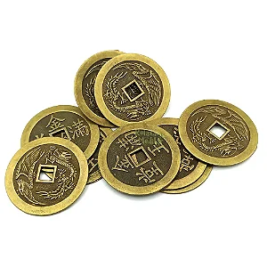 Kit com 3 Moedas Chinesas do Feng Shui (5cm)