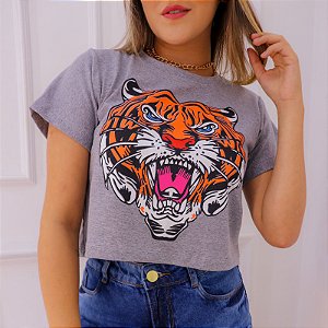 T-Shirt Cropped Tiger