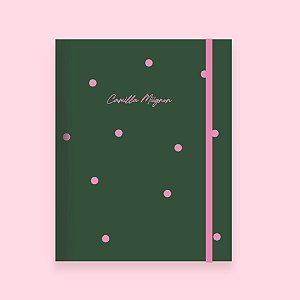 Caderno Flexível -  Poá Verde