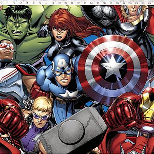 Tecido Tricoline Digital Coleção Marvel - All Avangers 3