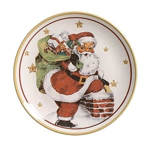 Conjunto Com 6 Pratos De Sobremesa Coup Santa Claus Ø20,5cm