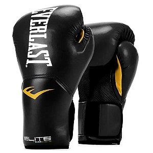 Luva de Boxe e Muay Thai Everlast Elite 14 Oz Preta