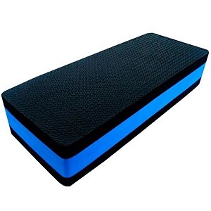 Step em EVA 60cm x 28cm x 14cm Preto e Azul