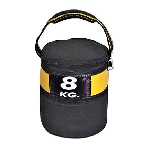 Kettlebag 8kg Preto/Amarelo - Kettlebell de Tecido