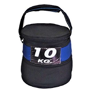 Kettlebag 10kg Preto/Azul - Kettlebell de Tecido