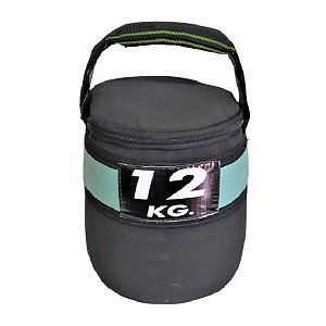 Kettlebag 12kg Preto/Verde Água - Kettlebell de Tecido