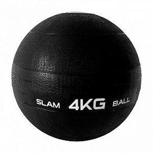Slam Ball 4kg Preta Liveup - Bola de Exercícios