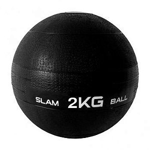Slam Ball 2kg Preta Liveup - Bola de Exercícios