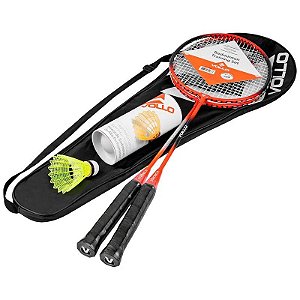 Kit Badminton Com 2 Raquetes E 3 Petecas Vollo