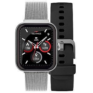 Smartwatch Technos Connect MAX Prata e Preto TMAXAB/5K