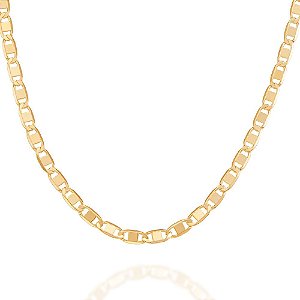 Cordão Rommanel folheado a ouro 18k fio diamantado 60 cm