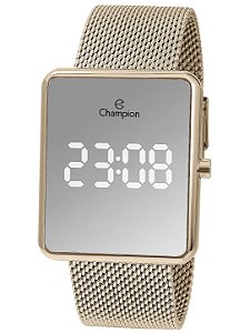 Relógio Champion Original Digital Caixa Metal Pulseira Aço