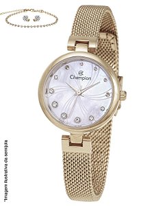 Relógio Champion Original Social Caixa Metal Pulseira Aço CF26357E