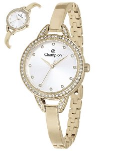Relógio Champion Original Social Caixa Metal Pulseira Aço
