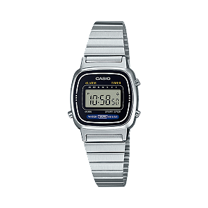 Relógio Casio Vintage Digital Prata/Preto LA670WA-1DF