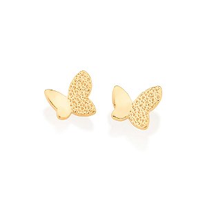 Brinco Rommanel Borboleta Ouro 18K