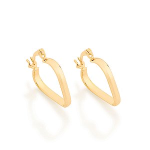 Brinco Rommanel Argola Coração Ouro 18K
