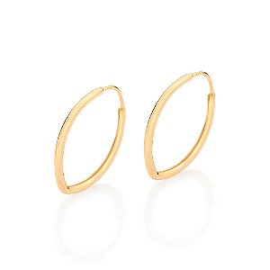 Brinco Rommanel Argola Oval Ouro 18K