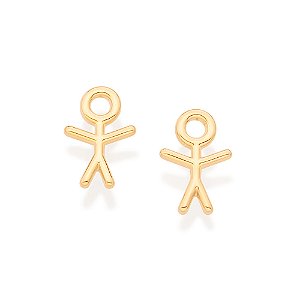 Brinco Rommanel Menino Palito Ouro 18K
