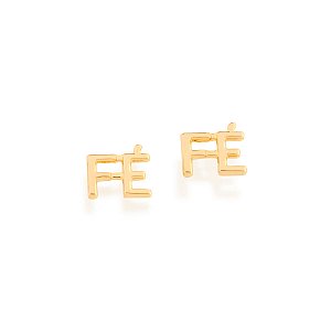 Brinco Rommanel Fé Ouro 18K