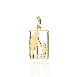 Pingente Rommanel Pai e Filho Ouro 18K