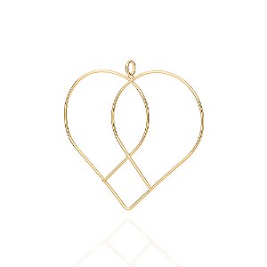 Maxi Rommanel Pingente Coração Ouro 18K