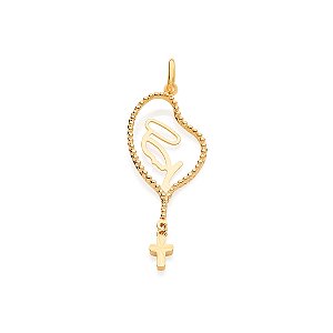Pingente Rommanel Terço Madonna Ouro 18K