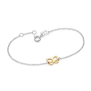Pulseira Rommanel com Pingente Prata 925 e Ouro 18K