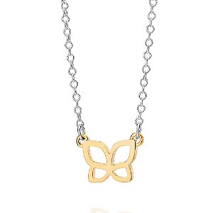 Gargantilha Rommanel com Pingente Prata 925 e Ouro 18K