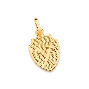 Pingente Rommanel Escudo Espada e Lança Ouro 18K