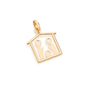 Pingente Rommanel com Formato Presépio Ouro 18K