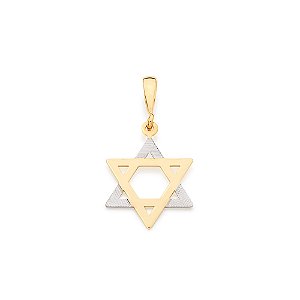 Pingente Rommanel Estrela de Davi Ouro 18K