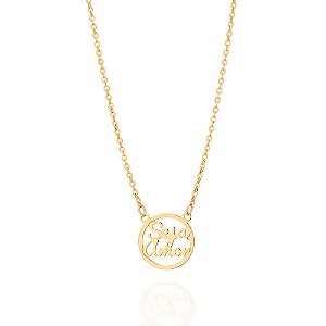 Gargantilha Rommanel Seja Amor Ouro 18K