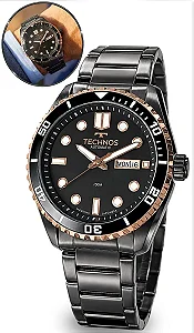 RELOGIO TECHNOS AUTOMATICO 8205OY/1P