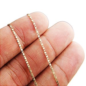 Corrente Cordão Modelo Piastrine Joia Ouro 18k