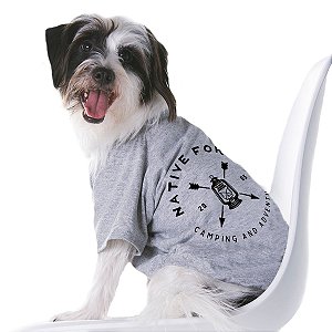 Camiseta cinza para cães e gatos - Native Forest