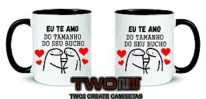 Caneca de Cerâmica Estampa Flork Meme Do Tamanho Do Seu Bucho