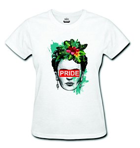 Camiseta baby look femnina Pride Frida tumbir