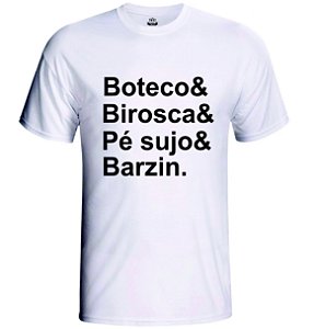 Camiseta masculina Boteco Birosca Pé suzo Barzin