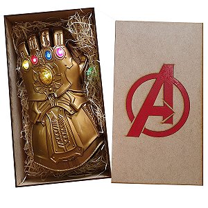 Manopla Do Infinito Thanos Luz Led Luva Vingadores + Caixa