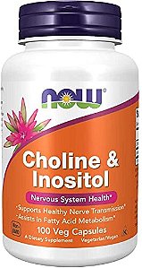 Choline e Inositol 100 Cápsulas Now Foods