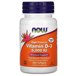 Vitamina D3 5000 (240 softgels) - Now Foods