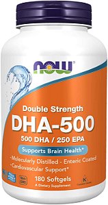 DHA-500 (180 softgels) - Now Foods