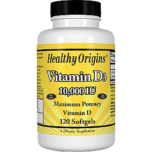 Vitamina D3 10.000 IU (120 softgels) - Healthy Origins